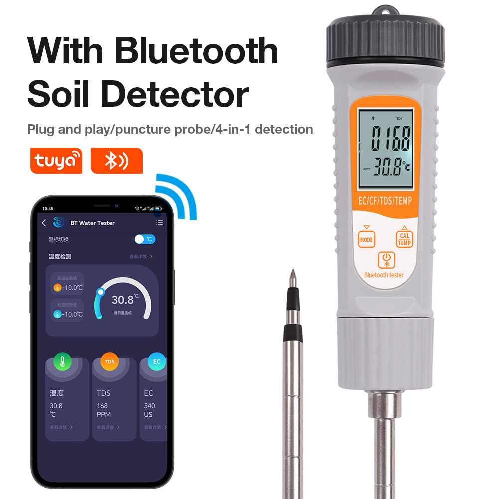 Smart Garden Nutrients - Probador de suelo EC/TDS/CF/Temp 4 en