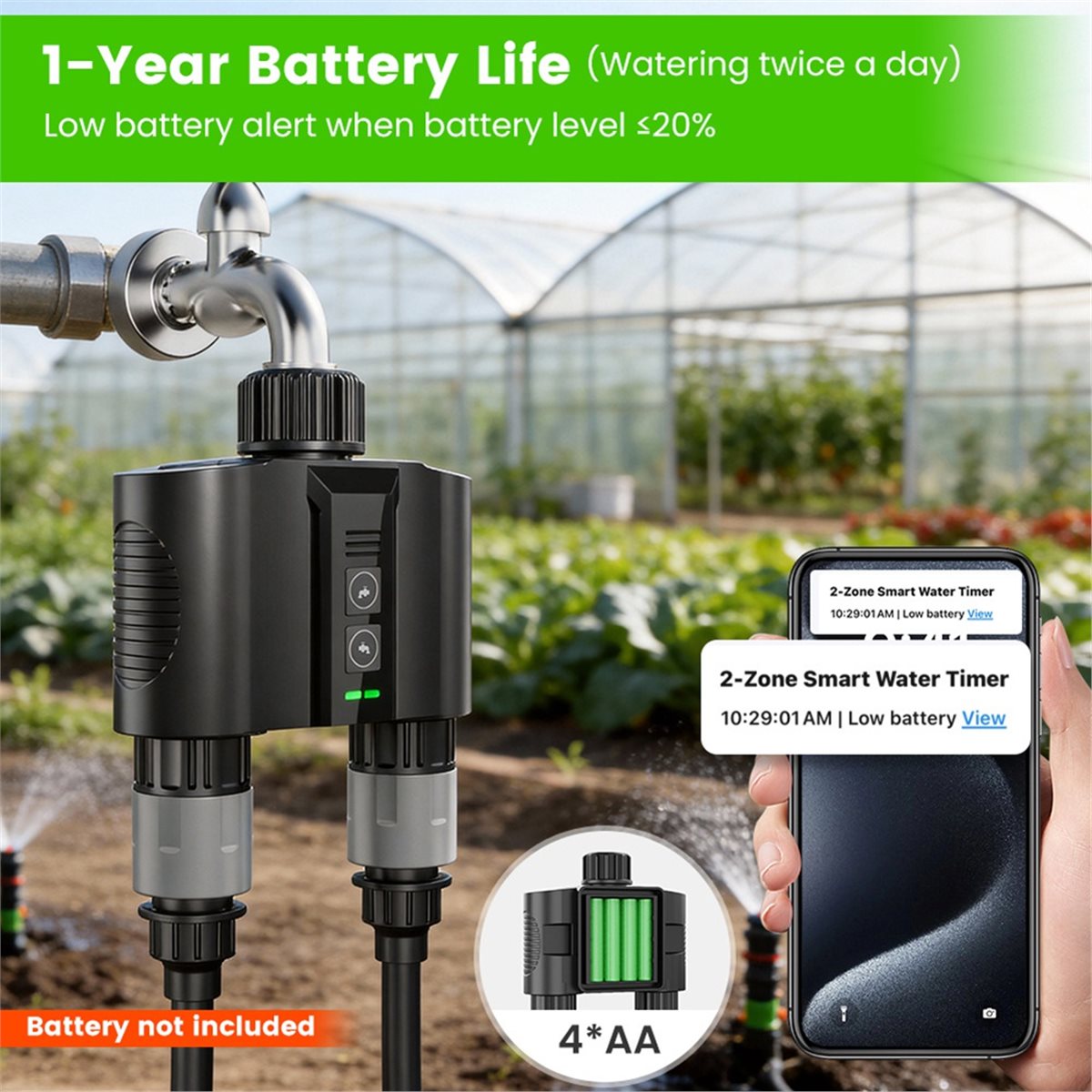 Smart Gardening - Y17A 1 Set Temporizador de Riego