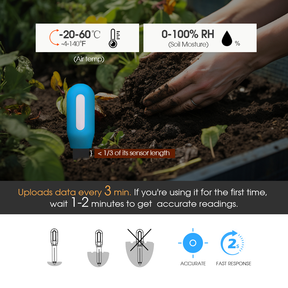 Sensor de suelo Tuya Zigbee, D - Smart Garden Sensors reseña y precio